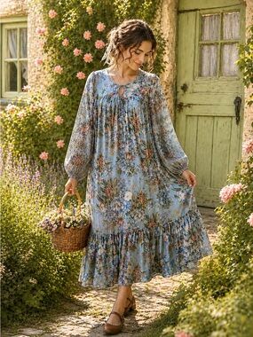 Romantic cottagecore dream in this Vintage Wendy Lane Montreal floral dress 🌿
